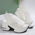 Damen Wedge-Sandalen mit atmungsaktiver Textil-Oberfläche und stoßdämpfender Sohle