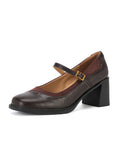Damen Elegante Mary Jane Schuhe mit Blockabsatz und stilvollem Riemchen R&B
