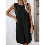 Damen ärmelloses Kleid mit praktischen Seitentaschen