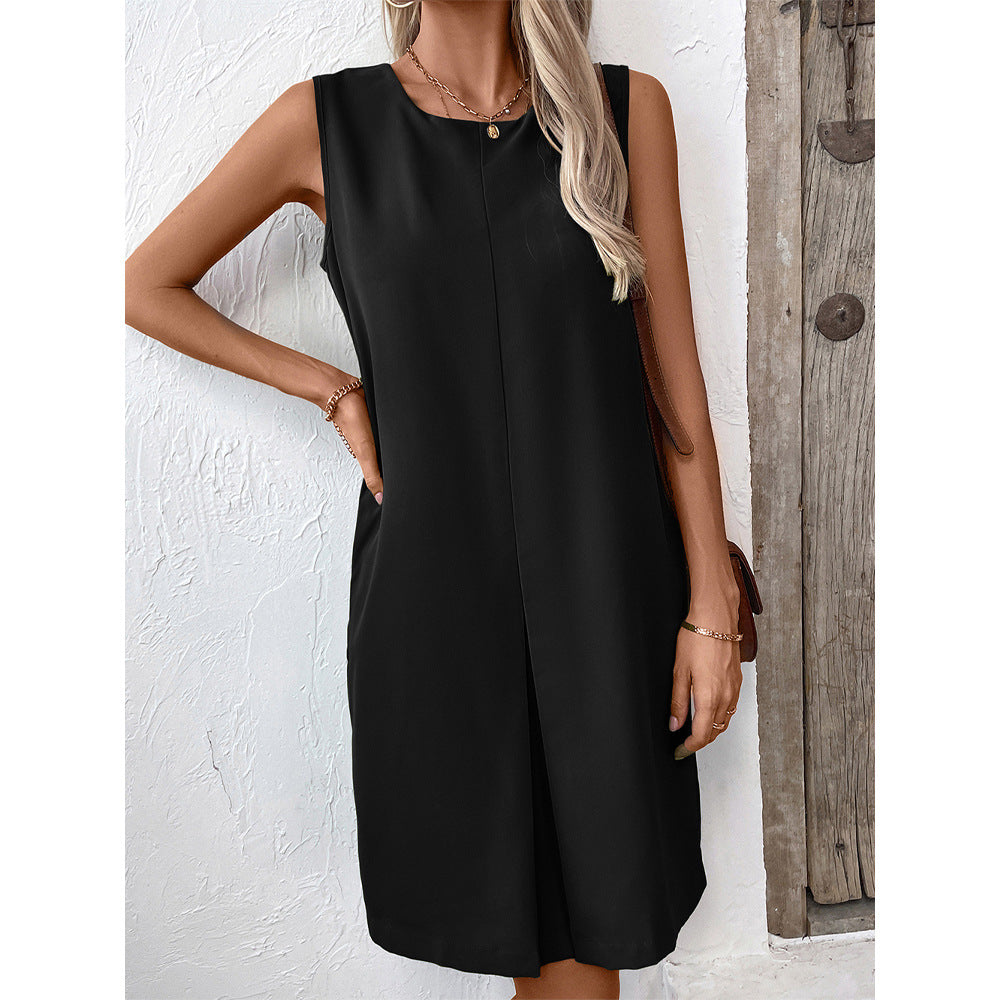 Damen ärmelloses Kleid mit praktischen Seitentaschen
