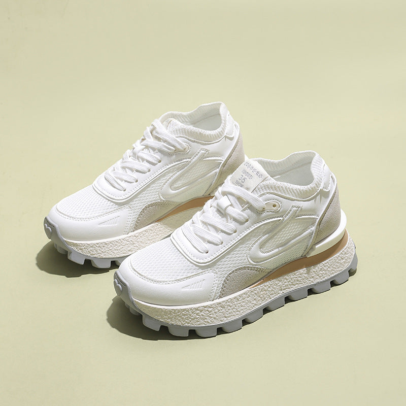 Damen sportliche Sneakers mit atmungsaktiver Mesh-Oberfläche und dämpfendem Sohlenprofil R&B