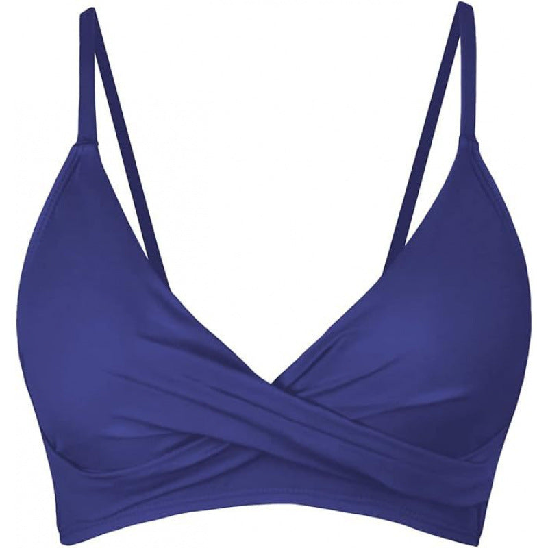 Damen Sportliches Bikini-Oberteil mit Wickel-Design R&B