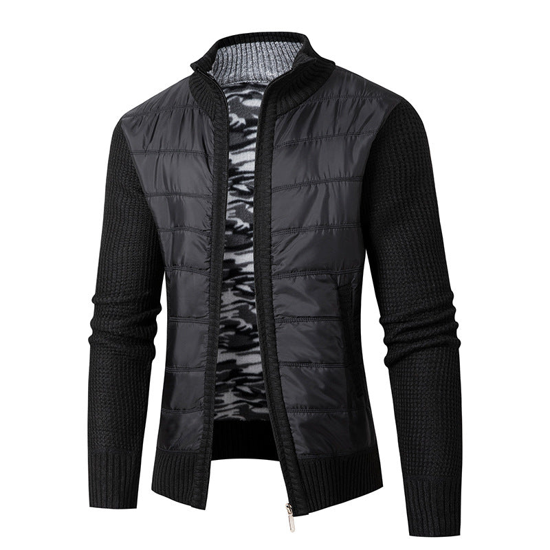 Herren modische Übergangsjacke mit modernem Stehkragen und strukturiertem Design R&B
