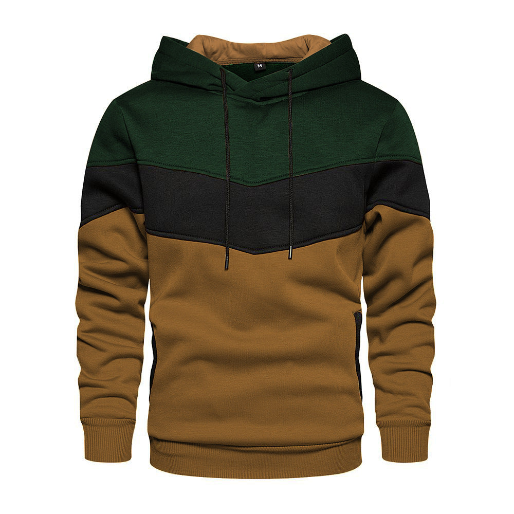 Herren modischer Kapuzenpullover mit geometrischem Farbdesign R&B
