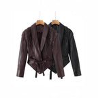 Damen Bikerblazer mit Schnürdetails