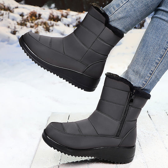 Damen Winterstiefel mit warmem Futter und rutschfester Sohle R&B