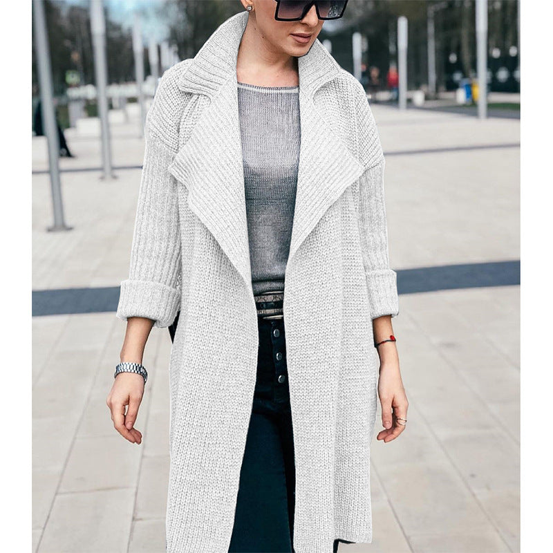 Damen oversized Strickmantel R&B