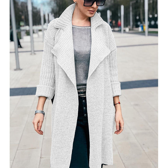 Damen oversized Strickmantel R&B