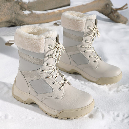 Damen warme Winterstiefel mit isolierender Polsterung und rutschfester Sohle R&B