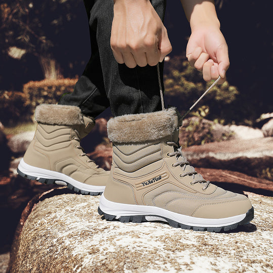 Herren Winterstiefel mit isolierender Fütterung und rutschfester Sohle R&B