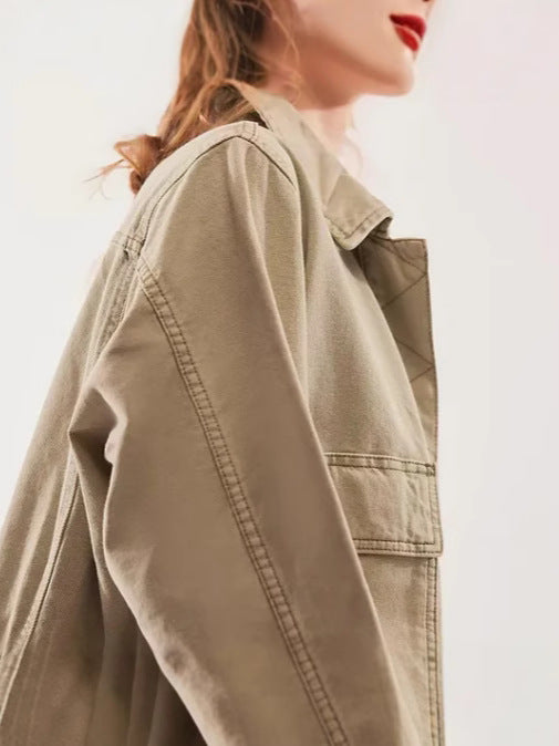 Damen lässige Oversized-Jacke R&B