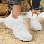 Damen Atmungsaktive sportliche Sneaker mit elastischem Obermaterial