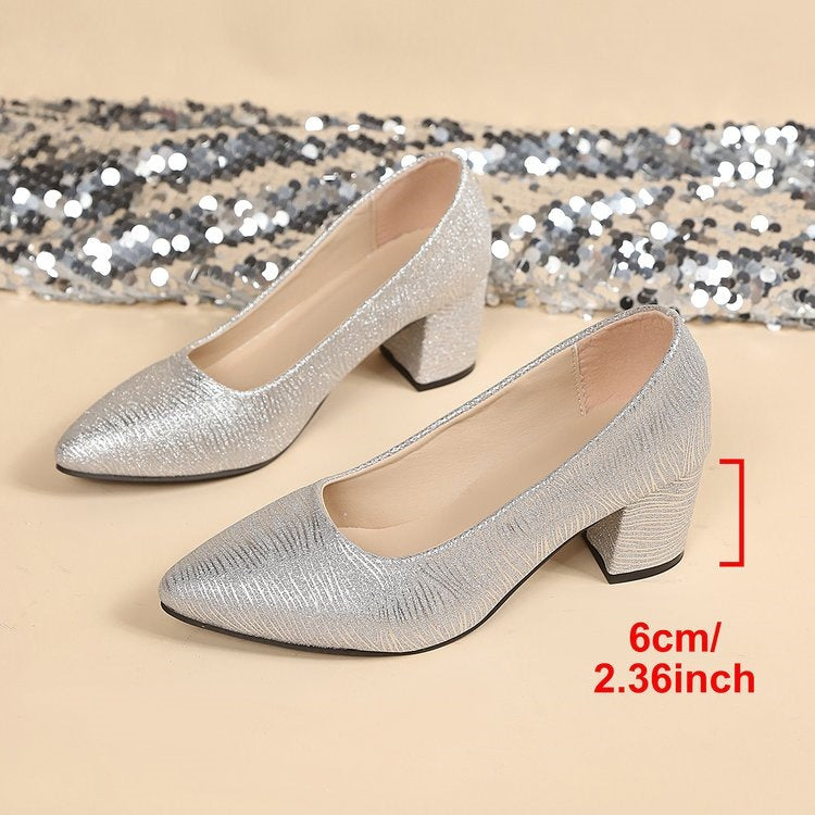 Damen Glamouröse Blockabsatz-Pumps R&B