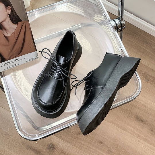 Damen bequeme Plateau-Schnürschuhe mit modischem Design R&B