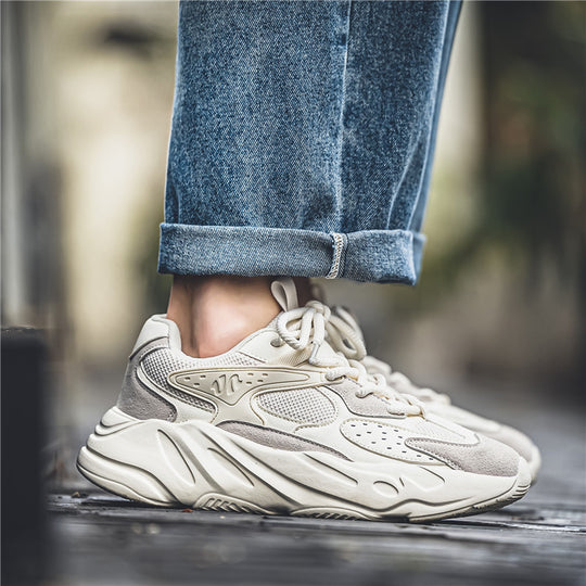 Damen Sportliche Street-Sneaker mit atmungsaktiver Mesh-Oberfläche und dämpfender Sohle R&B