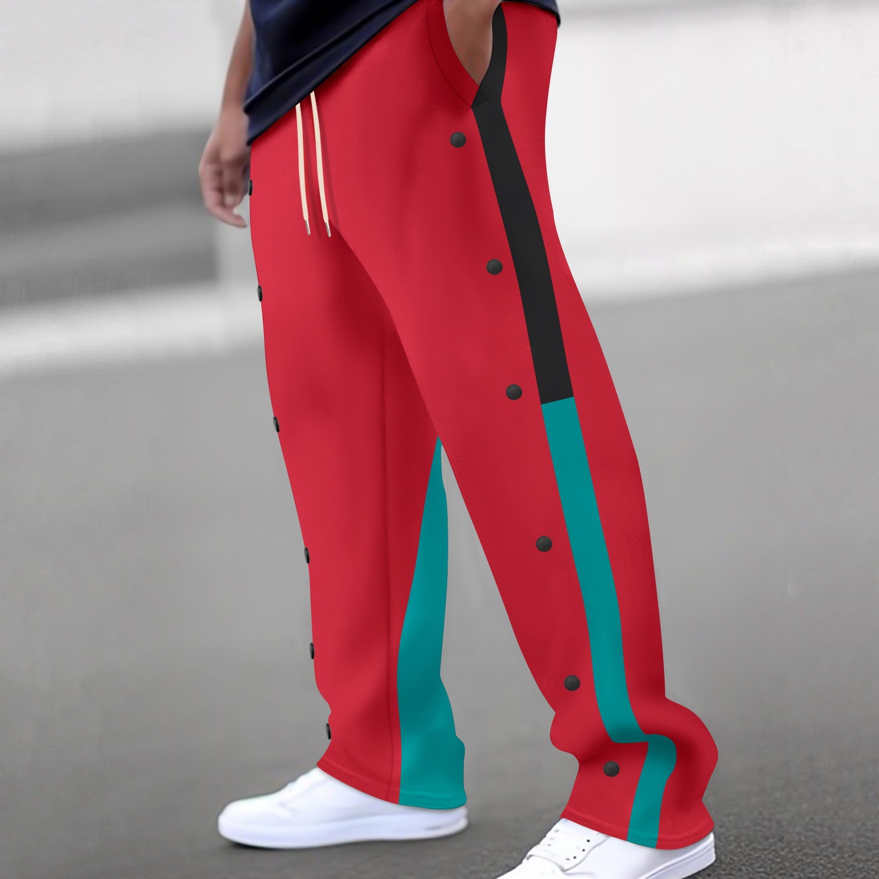 Herren Sporthose mit seitlichen Druckknöpfen R&B