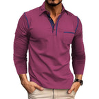 Herren Langarm Poloshirt R&B