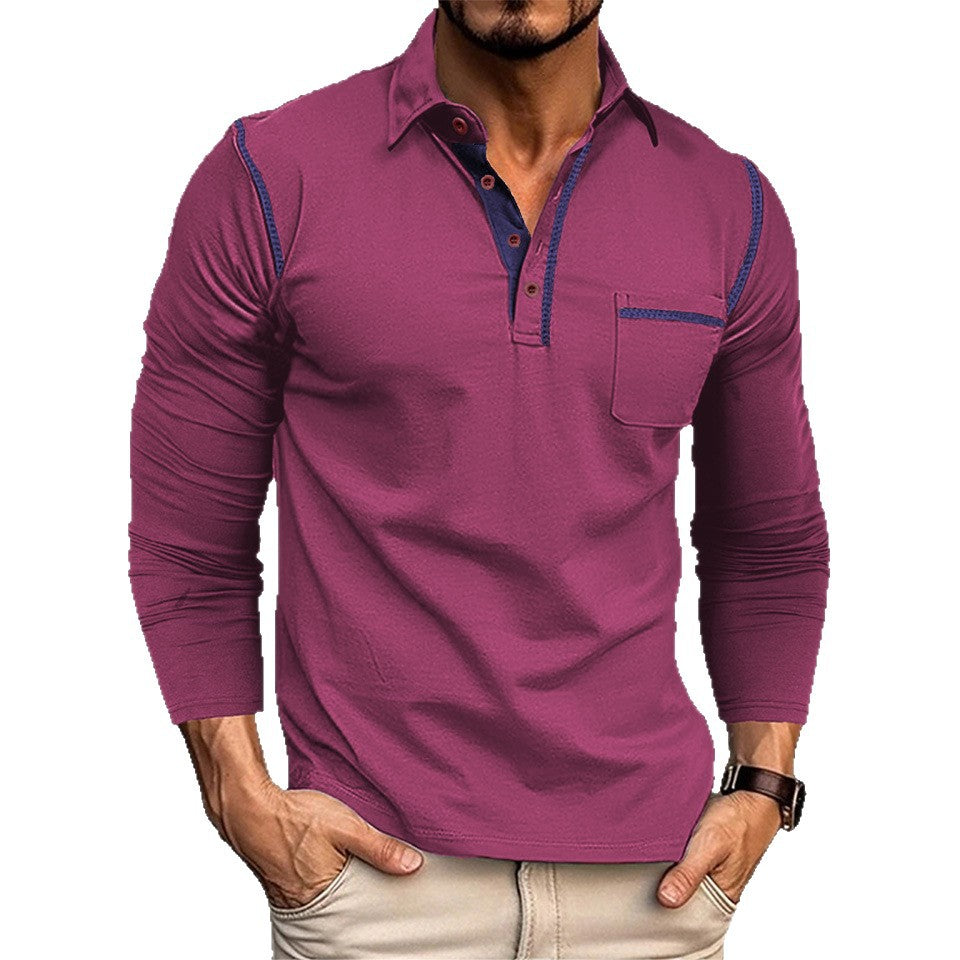 Herren Langarm Poloshirt R&B