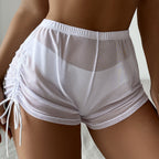 R&B | Badehose mit hoher Taille und Kordelzug aus Mesh