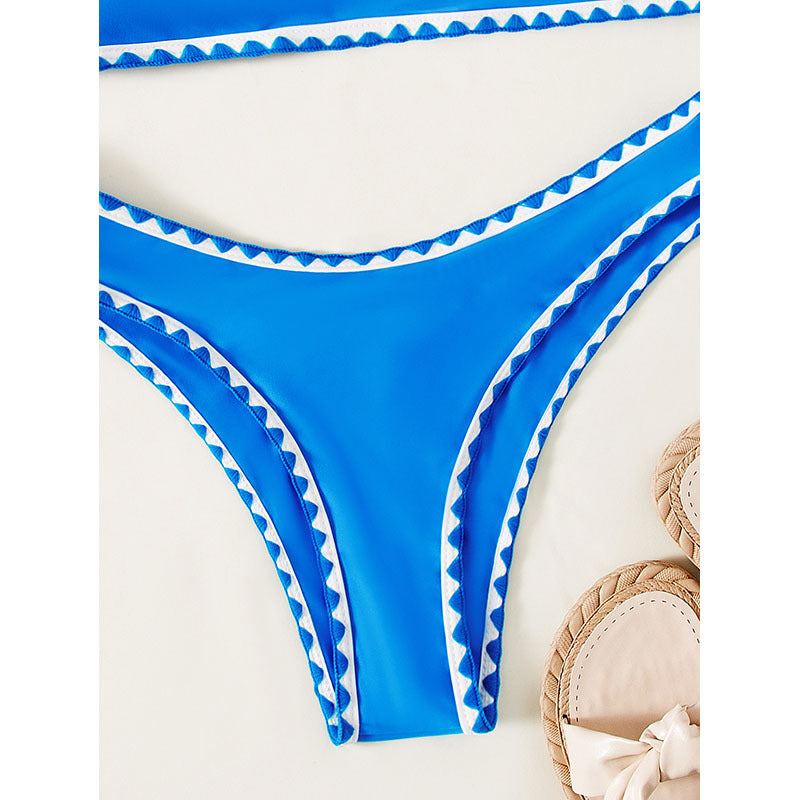 Damen Bikini-Set mit raffiniertem geometrischem Schnitt und verstellbaren Trägern R&B