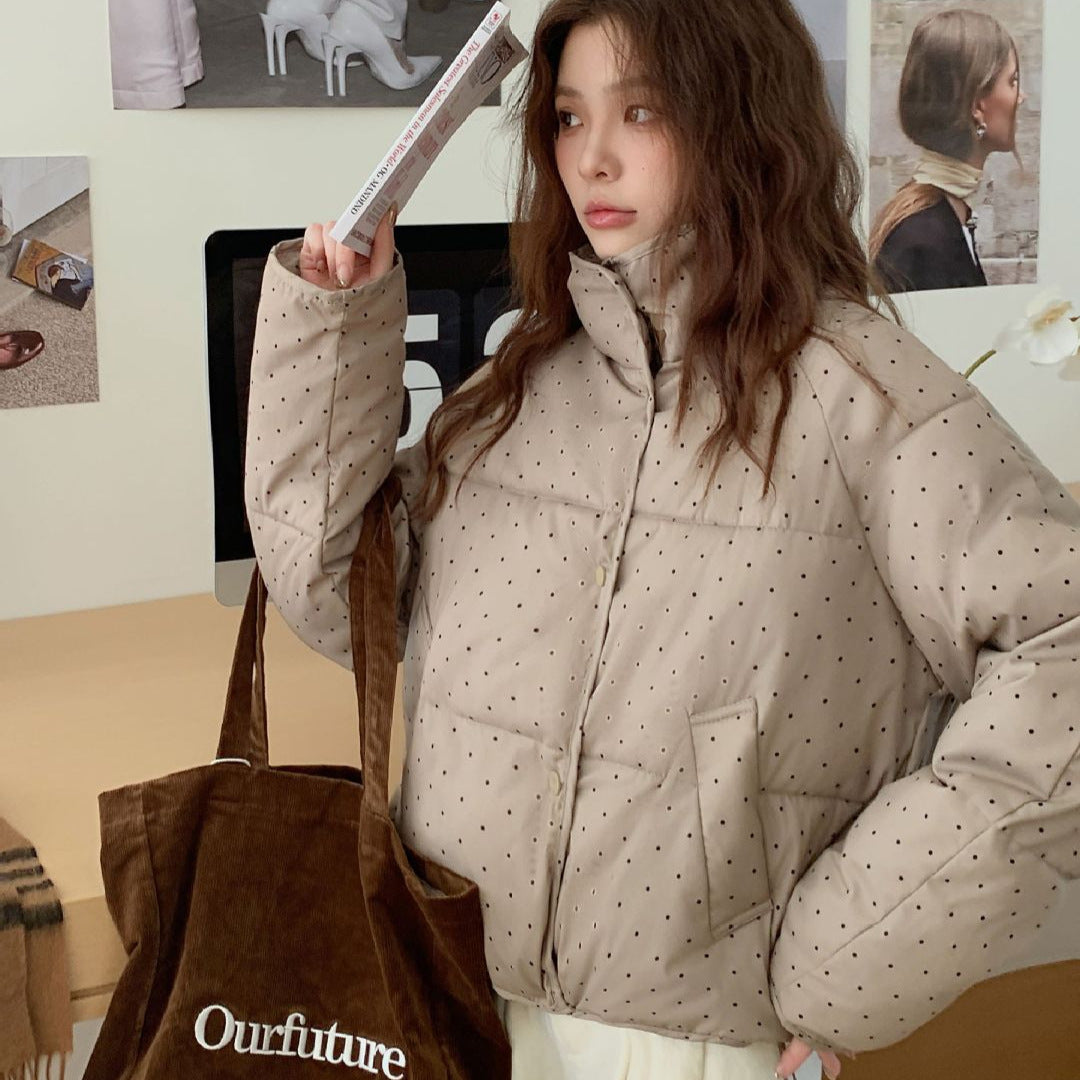 Damen elegante und moderne Steppjacke mit hohen Taschen R&B