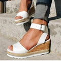 Damen Wedge-Sandalen mit verstellbarem Riemen und bequemer Korksohle R&B