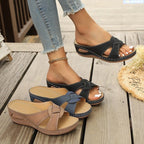 Damen Komfortable und stilvolle Riemensandalen mit geflochtenem Design R&B