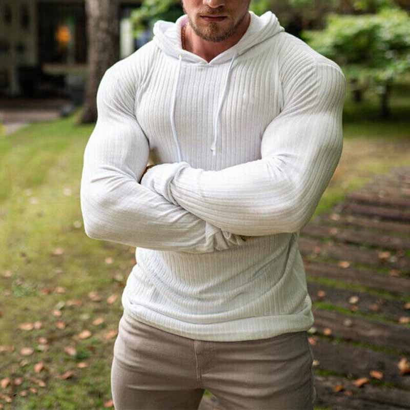 Herren Hoodie mit Rippstruktur und weitem Schnitt R&B
