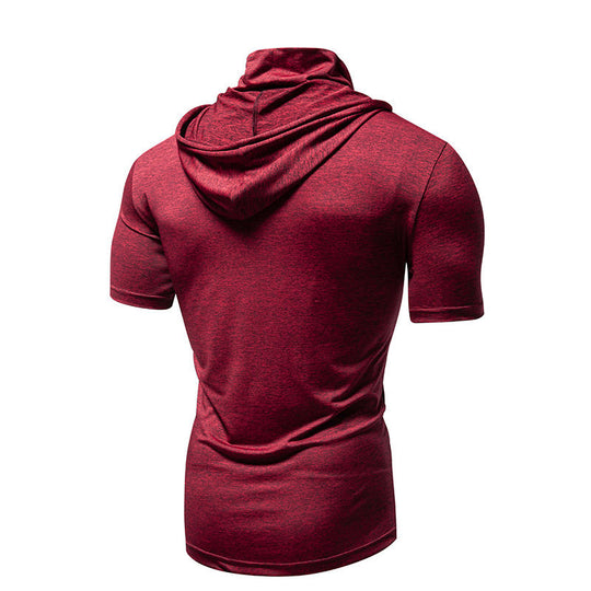 Herren funktionales Kapuzenshirt mit kurzem Arm und atmungsaktiven Eigenschaften R&B