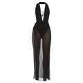 Damen Elegantes Bademode-Outfit mit transparenten Mesh-Details R&B