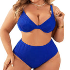 Damen Hochtailliertes Bikini-Set mit strukturiertem Oberteil und figurformendem Schnitt R&B