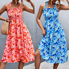 Damen Sommerkleid mit schulterfreier Passform und floralem Design R&B