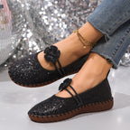 Damen Glitzernde Ballerinas mit floralen Akzenten R&B