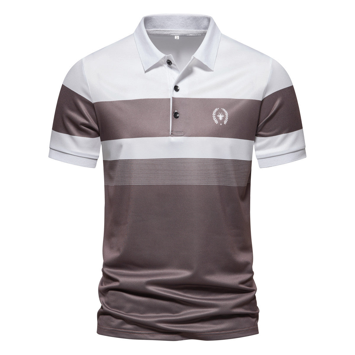 Herren Poloshirt mit modernem Streifenmuster und atmungsaktiven Eigenschaften
