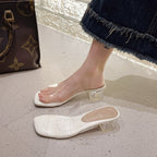Damen Modische Mules mit blockiertem Absatz und komfortablem Fußbett