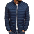 Herren isolierte Steppjacke mit hochgeschlossenem Kragen und seitlichen Reißverschlusstaschen R&B