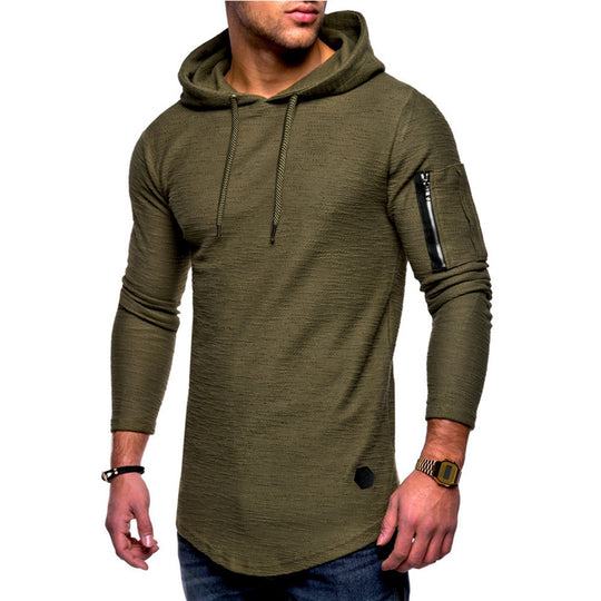 Herren Hoodie mit modernem Reißverschluss R&B