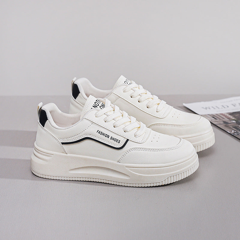 Damen Modische Sneakers mit dicker Laufsohle und atmungsaktiver Oberflächenstruktur R&B