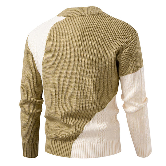 Herren modischer Strickpullover mit einzigartigem Kabeldesign R&B