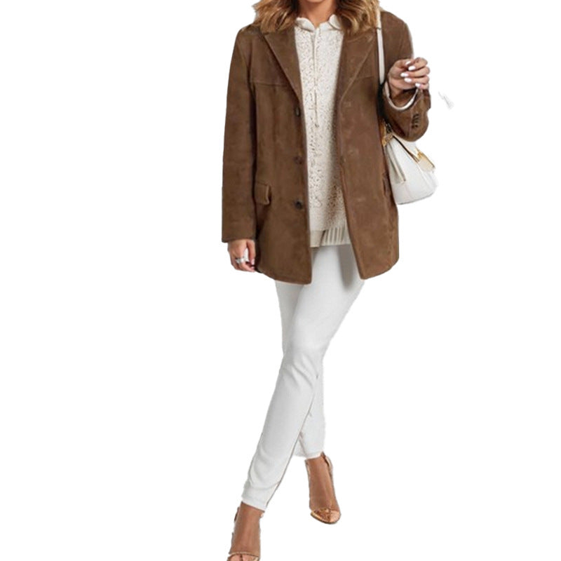 Damen Kunstlederblazer R&B