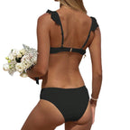 Damen Push-Up Bikini mit Rüschendetails R&B