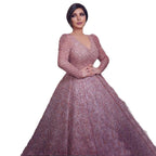 Damen Glamouröses Abendkleid mit funkelnden Applikationen und schwingendem Rock R&B