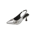 Damen Slingback-Pumps mit quadratischem Absatz und Schnallenakzent R&B
