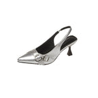 Damen Slingback-Pumps mit quadratischem Absatz und Schnallenakzent R&B