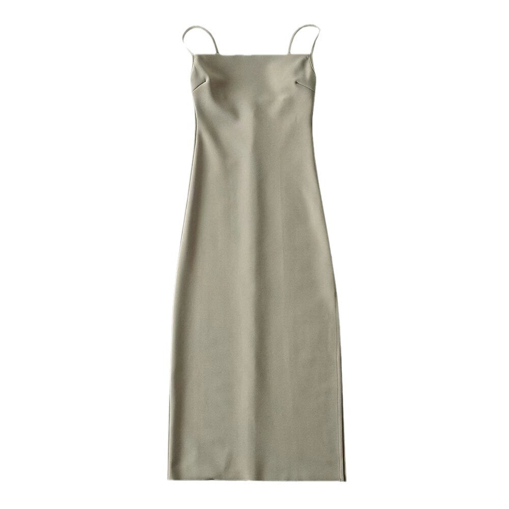 Damen langes Abendkleid mit elegantem Schlitz R&B