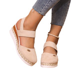 Damen komfortable Keil-Sandalen mit elastischen Riemen R&B