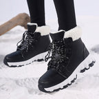 Damen Hohe Winterstiefel mit rutschfester Sohle und kuscheligem Futter