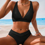 Damen Komfortabler Bikini mit raffinierten Rippendetails R&B