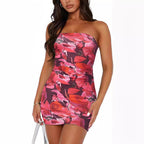 Damen Figurbetontes Neckholder Kleid R&B