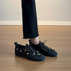 Damen modische Sneaker mit floralem Dekor R&B